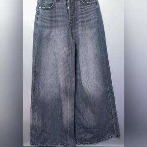 WOMENS UNIVERSAL THREAD BLUE-GRAY MID-RISE SUPER WIDE LEG. SZ 4R